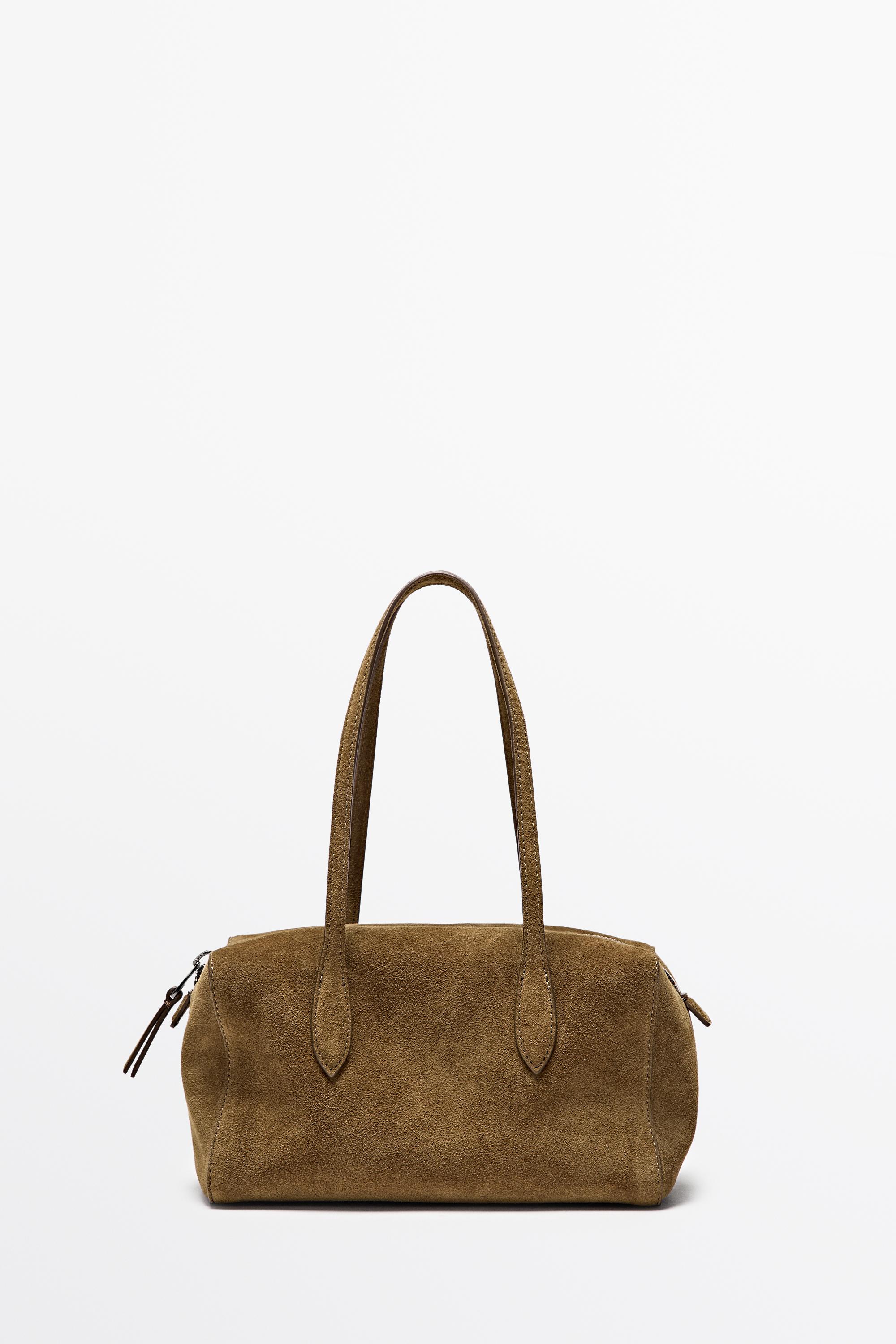 Mini-sac cartable en croûte de cuir
